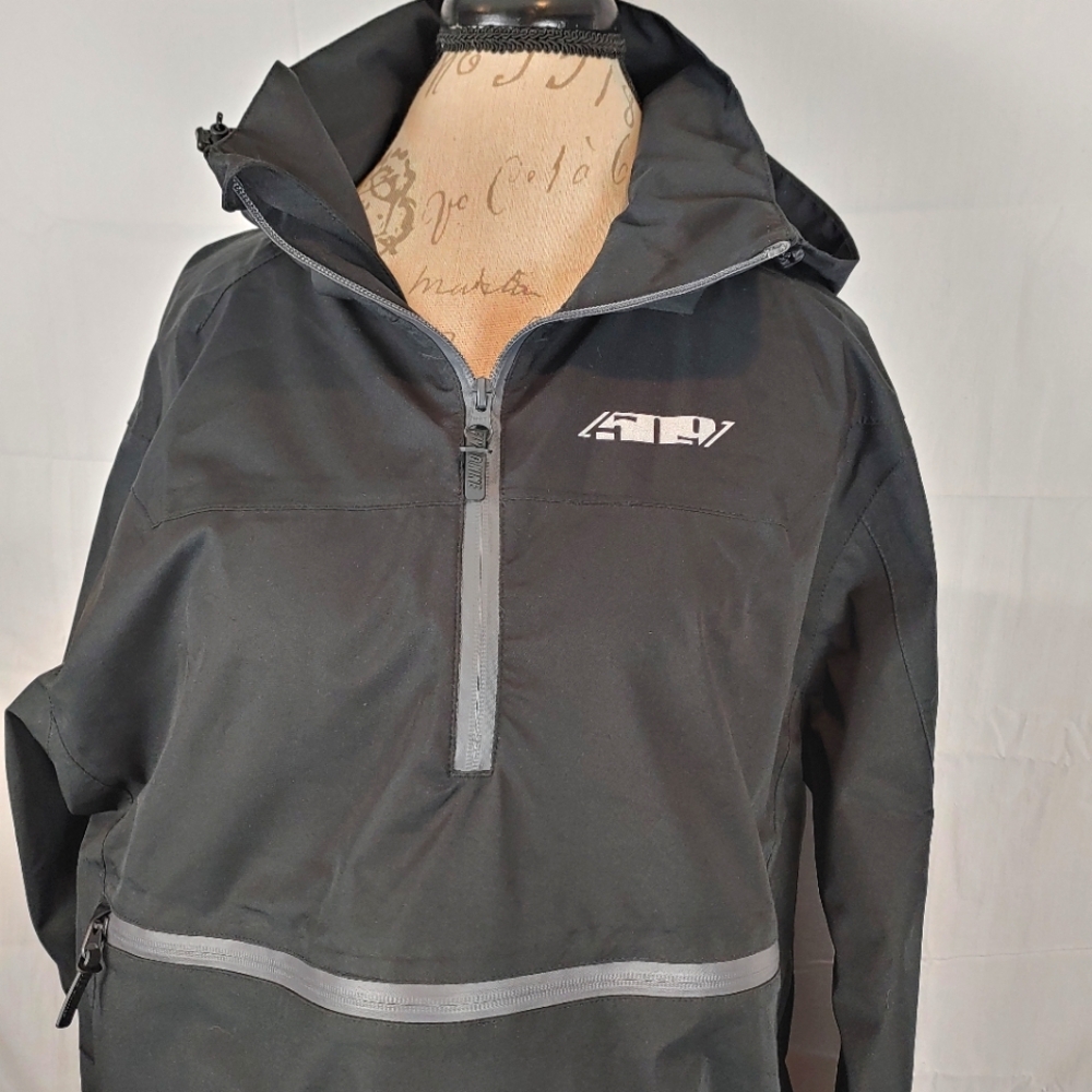 509 Stealth Barren Stowable Black Lightweight Pullover Waterproof Jacket Mens XL